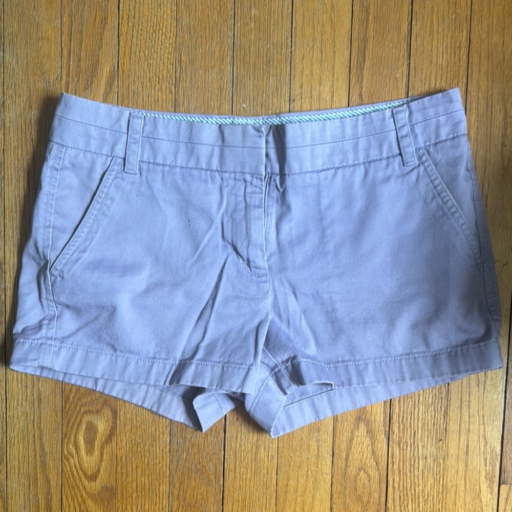 J. Crew Purple Chino Shorts Classic Cotton Blend